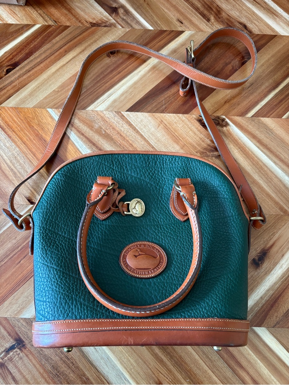 Limited Edition Dooney & Bourke VTG Norfolk Satchel AWL Green